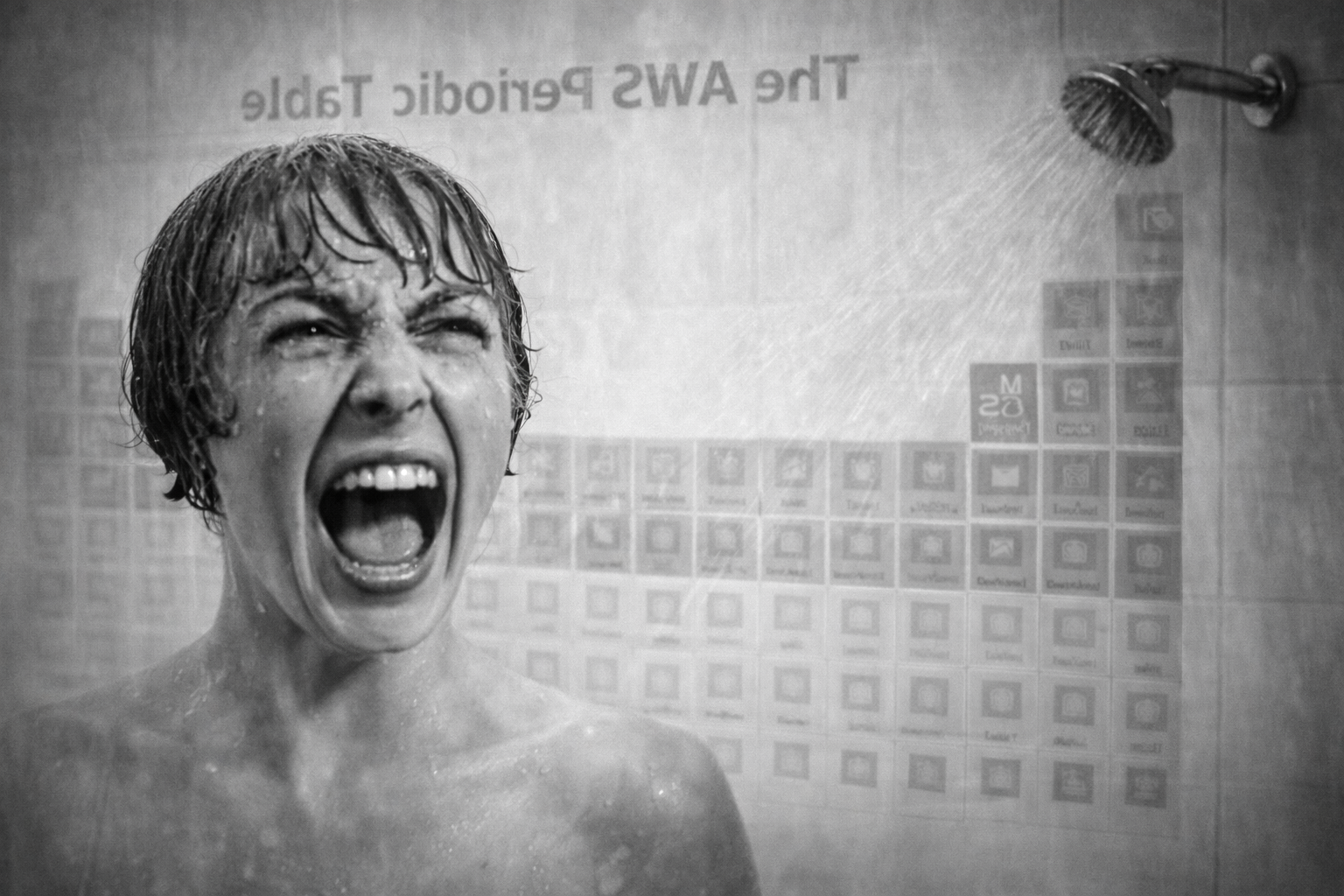 AWS Periodic Table Shower Curtain